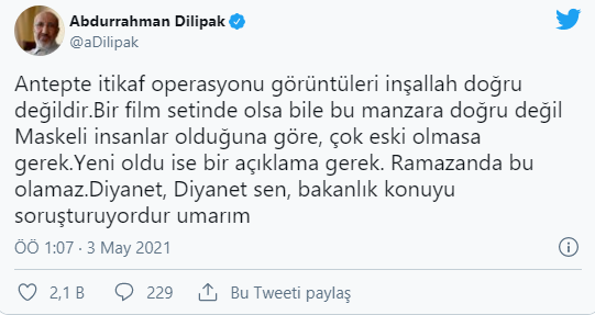 Furkan Gönüllülerine Camide orantısız müdahale